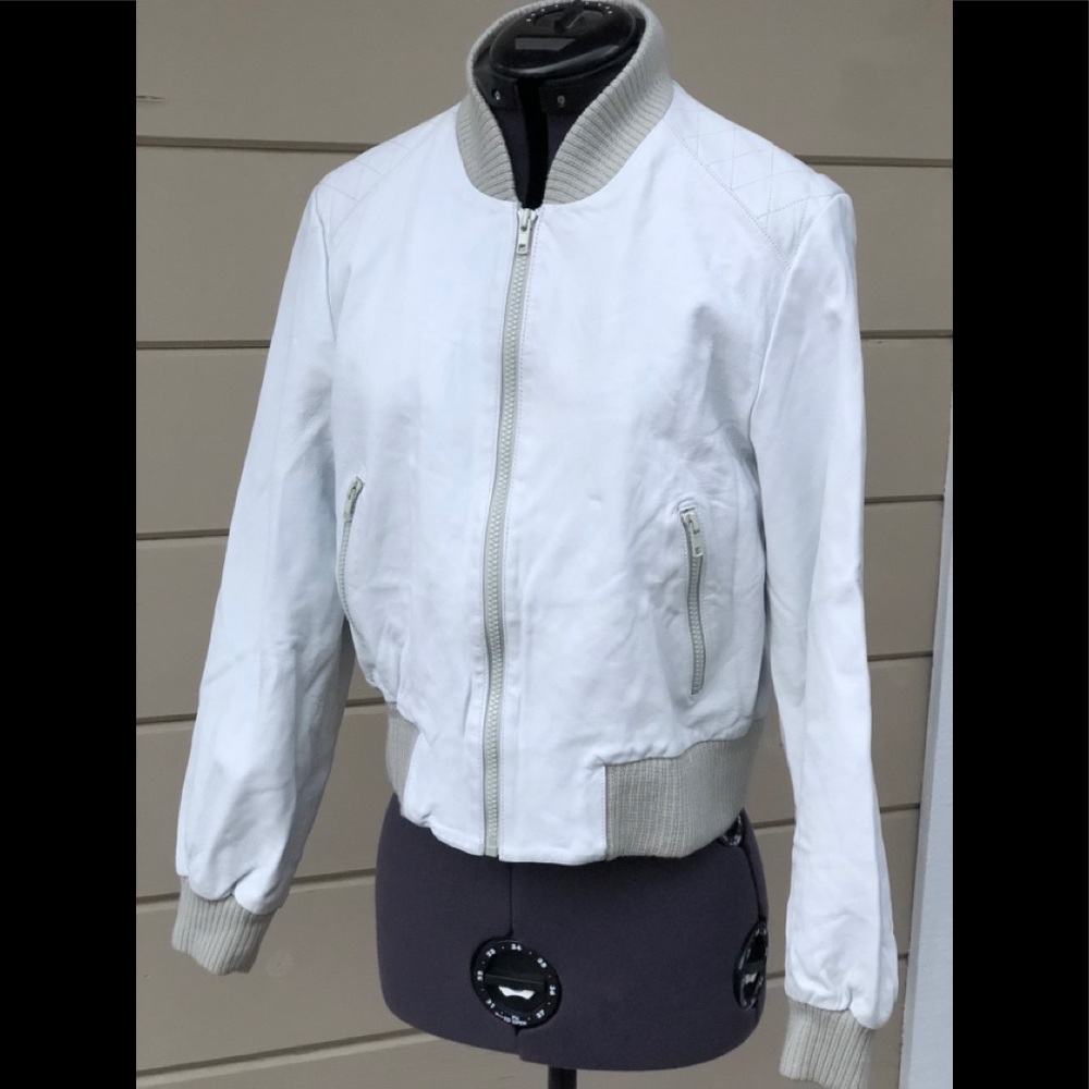 White leather jacket